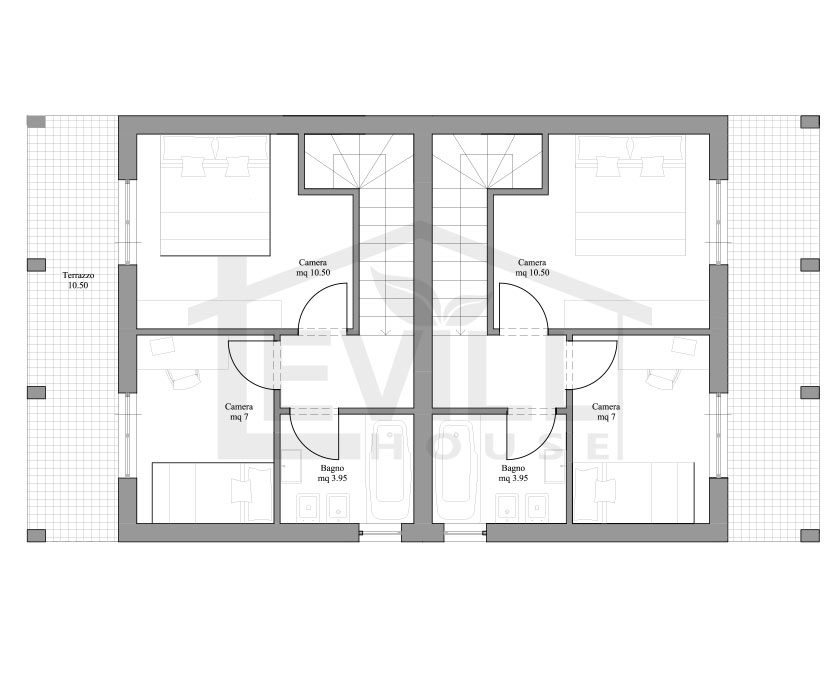 Sabrina progetto casa in bioedilizia case prefabbricate in legno Progetto appartamento 70 mq
